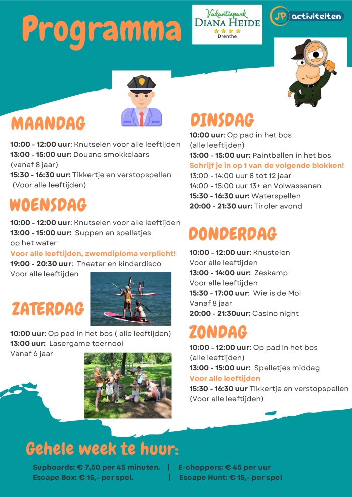 Programma-2-Zomer-Animatie-programma-vakantiepark-Diana-Heide